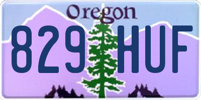 OR license plate 829HUF