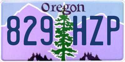 OR license plate 829HZP