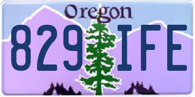 OR license plate 829IFE
