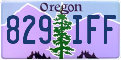 OR license plate 829IFF