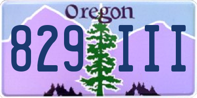 OR license plate 829III