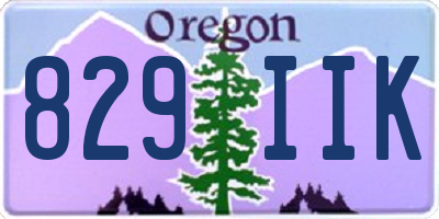 OR license plate 829IIK