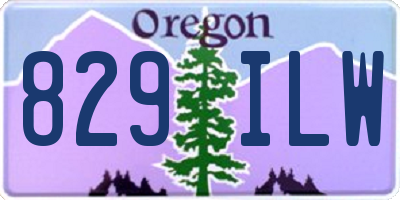OR license plate 829ILW