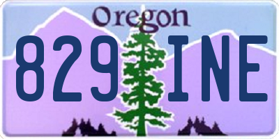 OR license plate 829INE