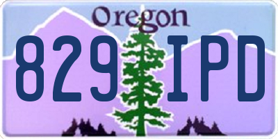 OR license plate 829IPD