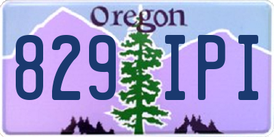 OR license plate 829IPI