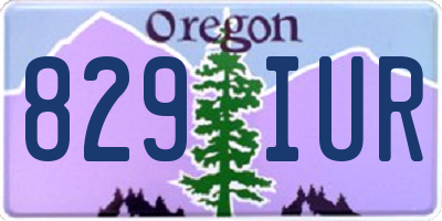 OR license plate 829IUR