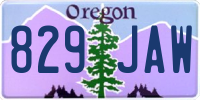 OR license plate 829JAW