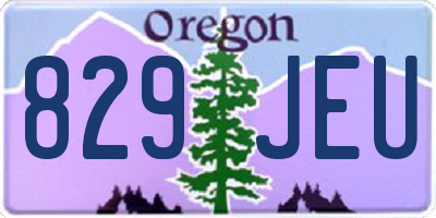 OR license plate 829JEU