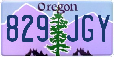 OR license plate 829JGY