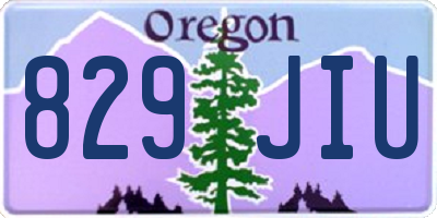OR license plate 829JIU