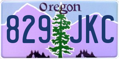 OR license plate 829JKC