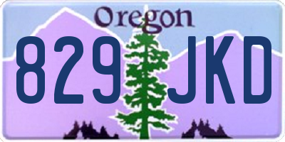 OR license plate 829JKD