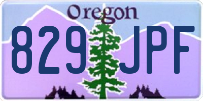 OR license plate 829JPF
