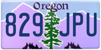 OR license plate 829JPU