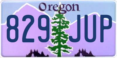 OR license plate 829JUP