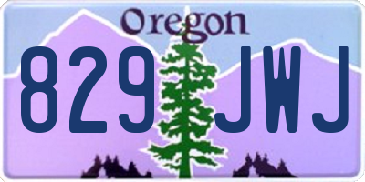 OR license plate 829JWJ
