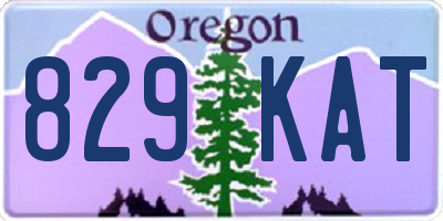 OR license plate 829KAT
