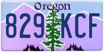 OR license plate 829KCF