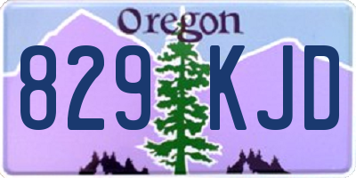 OR license plate 829KJD