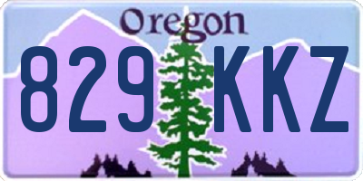 OR license plate 829KKZ