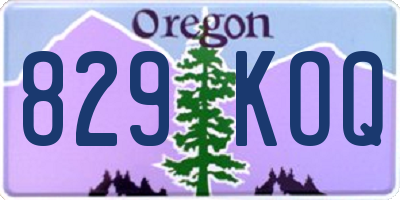 OR license plate 829KOQ