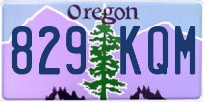 OR license plate 829KQM