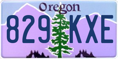 OR license plate 829KXE