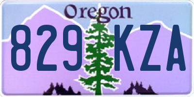 OR license plate 829KZA