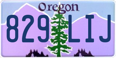 OR license plate 829LIJ