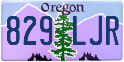 OR license plate 829LJR
