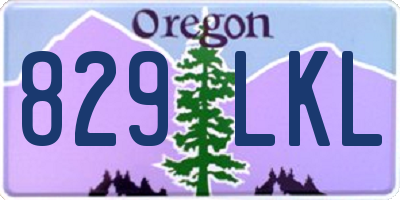OR license plate 829LKL