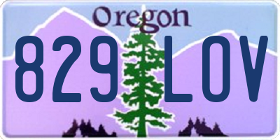 OR license plate 829LOV
