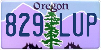 OR license plate 829LUP