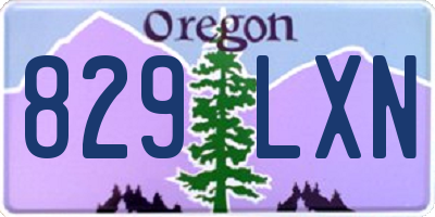 OR license plate 829LXN