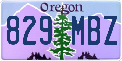 OR license plate 829MBZ