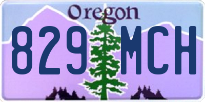 OR license plate 829MCH