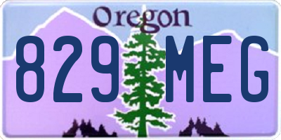 OR license plate 829MEG