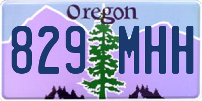 OR license plate 829MHH