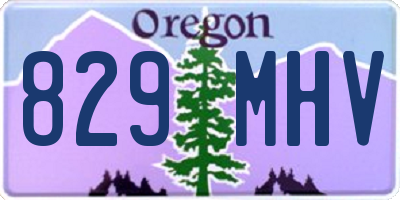 OR license plate 829MHV