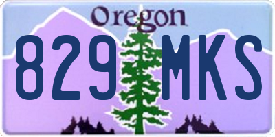 OR license plate 829MKS