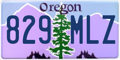 OR license plate 829MLZ