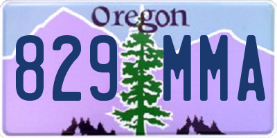OR license plate 829MMA