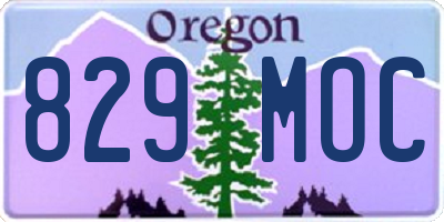 OR license plate 829MOC