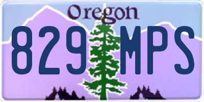 OR license plate 829MPS