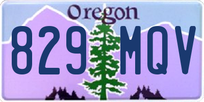 OR license plate 829MQV