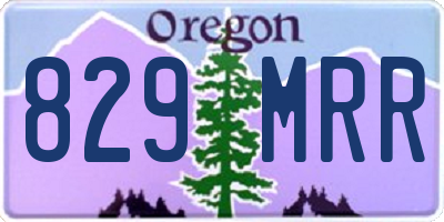 OR license plate 829MRR