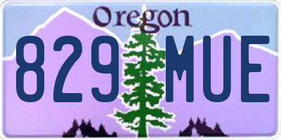 OR license plate 829MUE