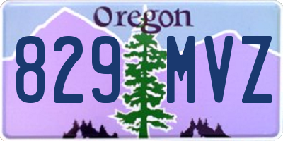 OR license plate 829MVZ