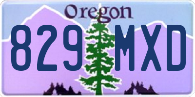 OR license plate 829MXD